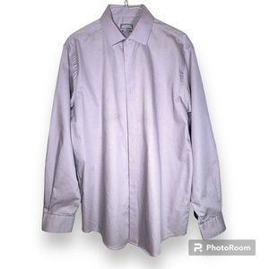 Kenneth Cole Shirt Man Size 16 Reaction Long Sleeve Purple Spring